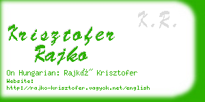 krisztofer rajko business card